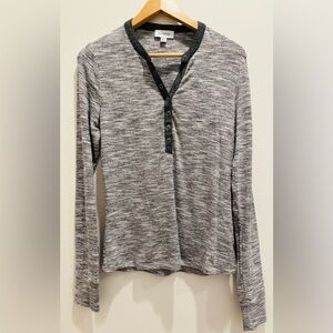 Evereve Grey Long Sleeve Top